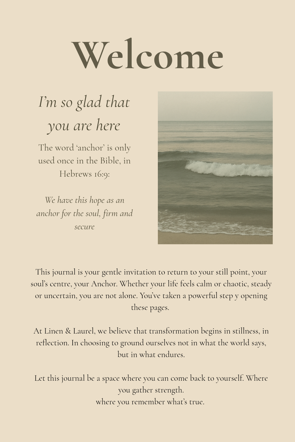 Anchor – A 30-Day Devotional Journal for Stillness, Strength & Spirit-Led Living